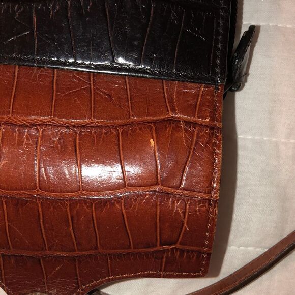 Brighton Convertible Pebbled Black Brown Silver Mini Wallet Crossbody Purse - Picture 15 of 16